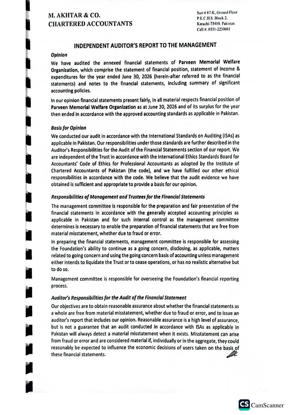 Financial report page 2