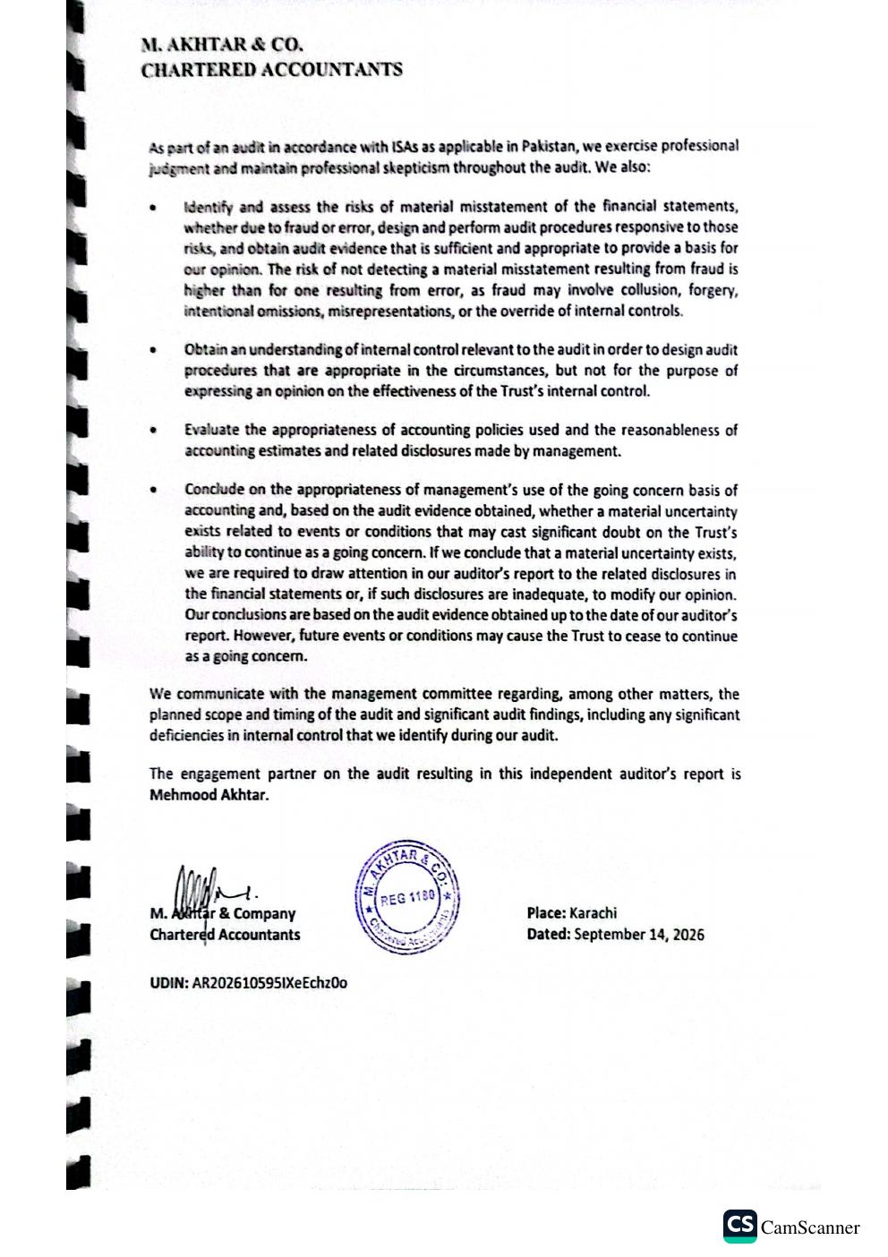 Financial report page 3