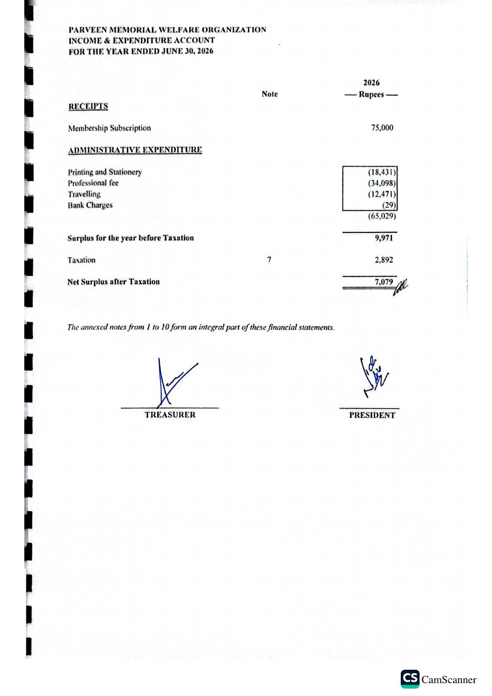Financial report page 5