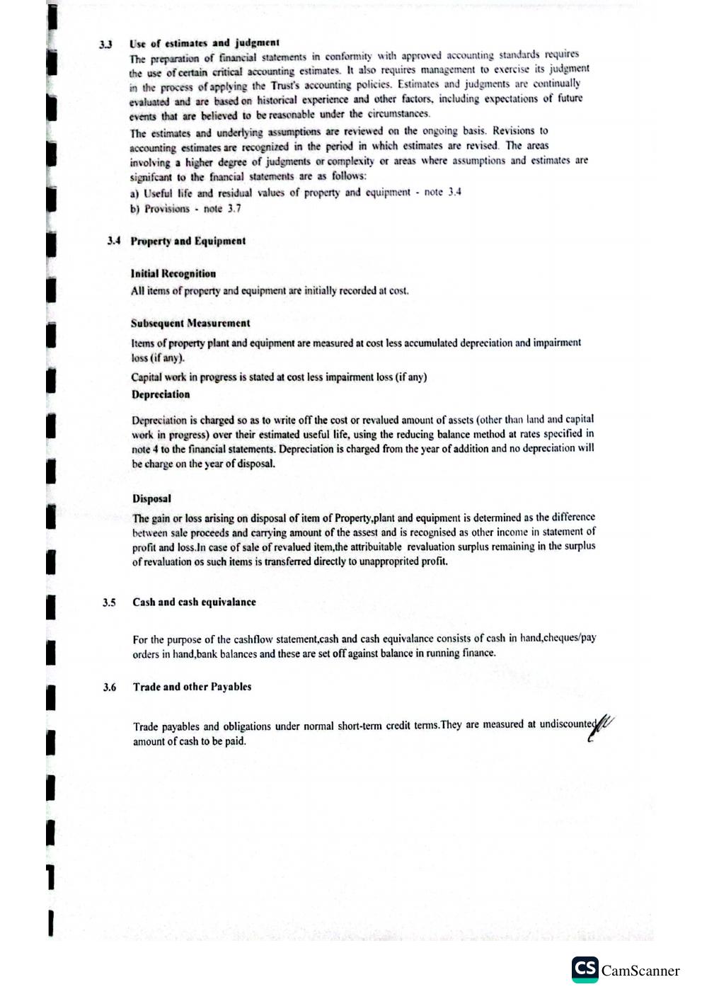 Financial report page 9